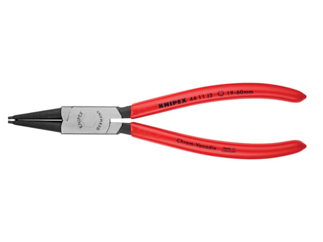 Knipex 44 11 Internal Circlip Pliers 19-60mm Straight PVC Handles 180mm