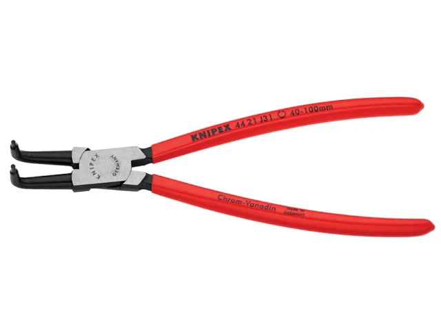 Knipex 44 21 J31 Internal Circlip Pliers 90Â° Bent Tip 40-100mm 215mm Length