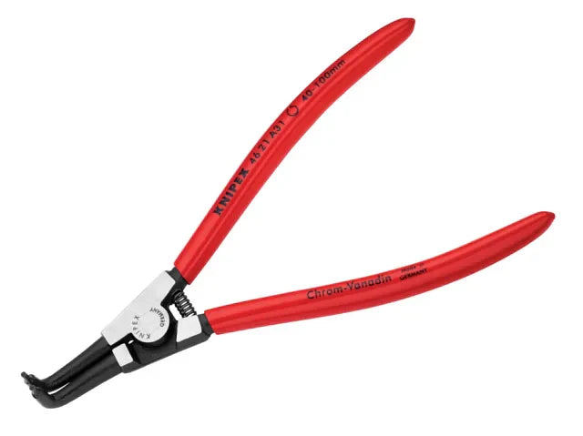 Knipex 46 21 External Circlip Pliers 90Â° Bent Tip 200mm 40-100mm Grip