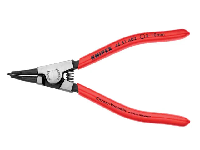 Knipex 46 31 External Circlip Pliers 45Â° Bent Tip 3-10mm 130mm Comfort Grip