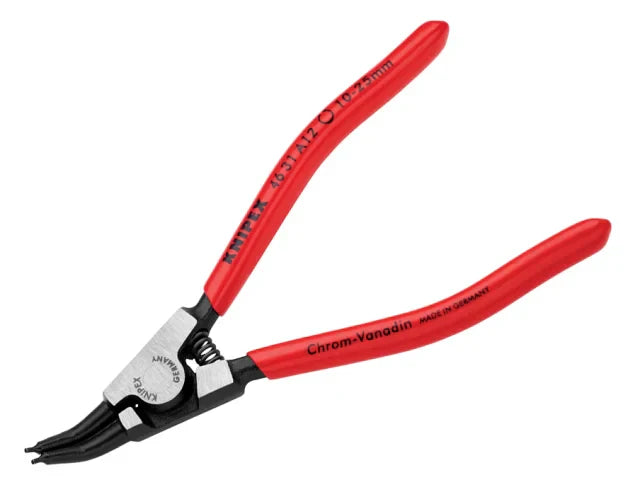 Knipex 46 31 External Circlip Pliers 45Â° Bent Tip 10-25mm 130mm Handle