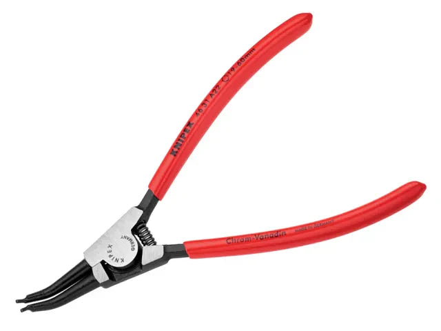 Knipex 46 31 External Circlip Pliers 45Â° Bent Tip 19-60mm 185mm Comfort Grip