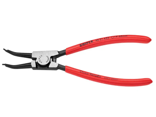Knipex 46 31 External Circlip Pliers 45Â° Bent Tip 19-60mm 185mm Comfort Grip