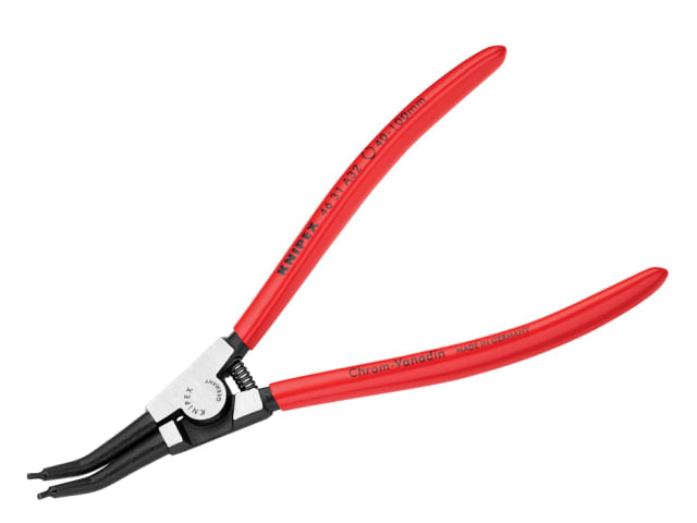 Knipex 46 31 External Circlip Pliers 45Â° Bent Tip 40-100mm 210mm Handle