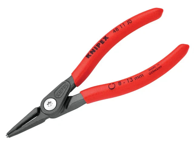 Knipex 48 11 J0 Precision Internal Circlip Pliers 8-13mm Straight 140mm