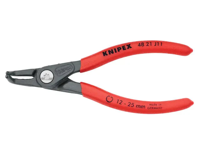 Knipex 48 21 Internal Circlip Pliers 90Â° Bent 12-25mm 130mm Comfort Grip