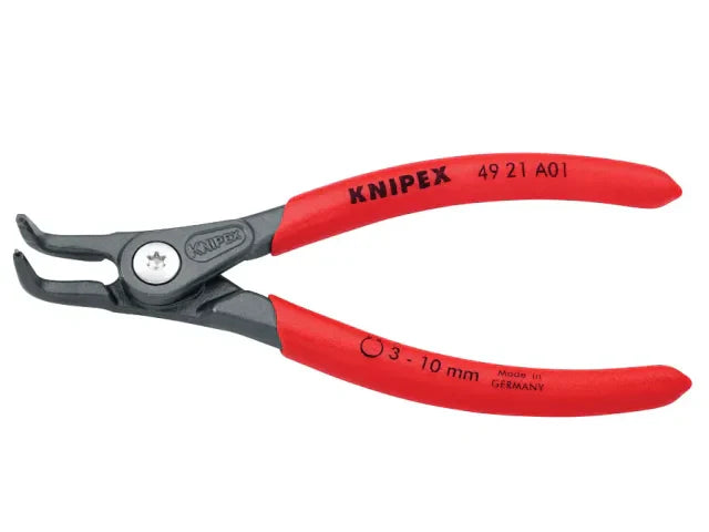 Knipex 49 21 External Circlip Pliers 90Â° Bent Tip 3-10mm 130mm Length