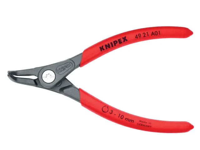 Knipex 49 21 External Circlip Pliers 90Â° Bent Tip 3-10mm 130mm Length