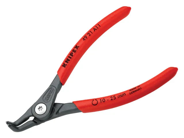 Knipex 49 21 External Circlip Pliers 90Â° Bent Tip 10-25mm 130mm Length