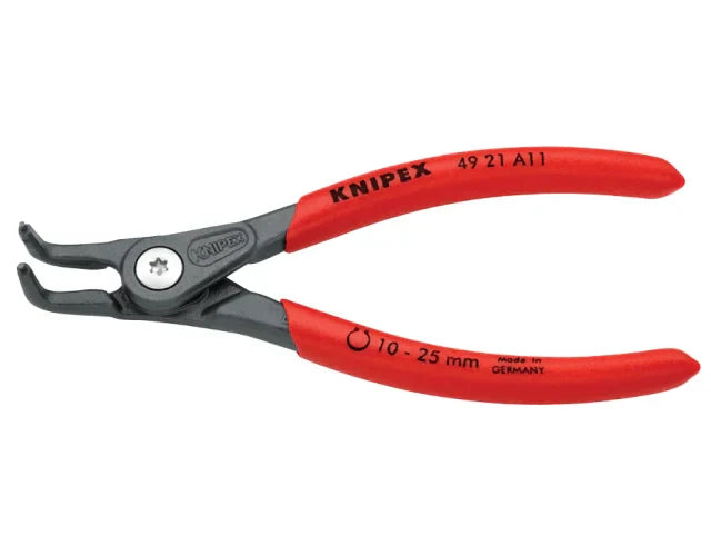 Knipex 49 21 External Circlip Pliers 90Â° Bent Tip 10-25mm 130mm Length