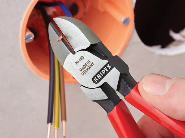 Knipex 70 01 Diagonal Cutters 160mm PVC Grip Ergonomic High-Quality Steel