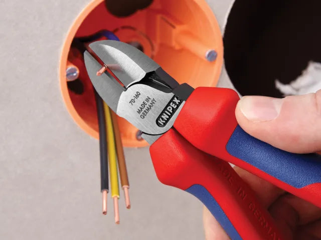 Knipex 70 02 Diagonal Cutters 160mm Multi-Component Grip Induction Hardened