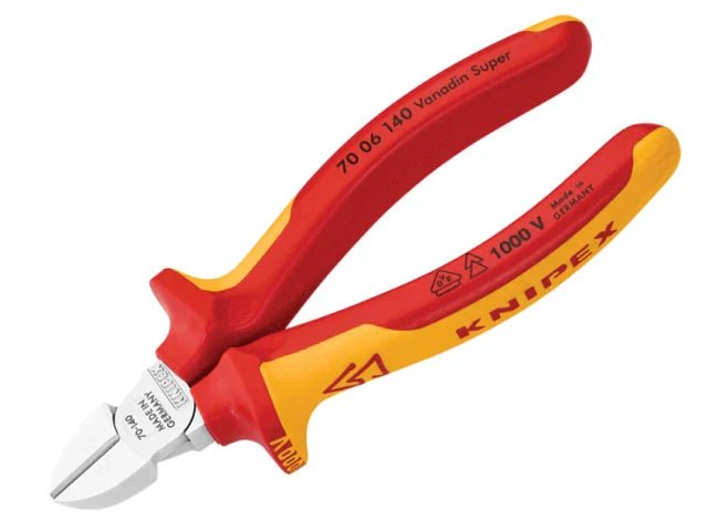 Knipex VDE Diagonal Cutter 140mm Multi-Component Grips Induction Hardened