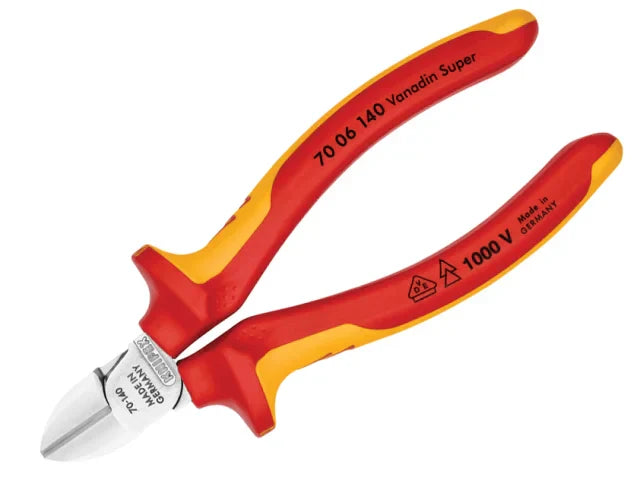 Knipex VDE Diagonal Cutter 140mm Multi-Component Grips Induction Hardened