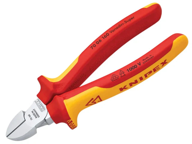 Knipex VDE Diagonal Cutter 160mm Multi-Component Grips Induction Hardened