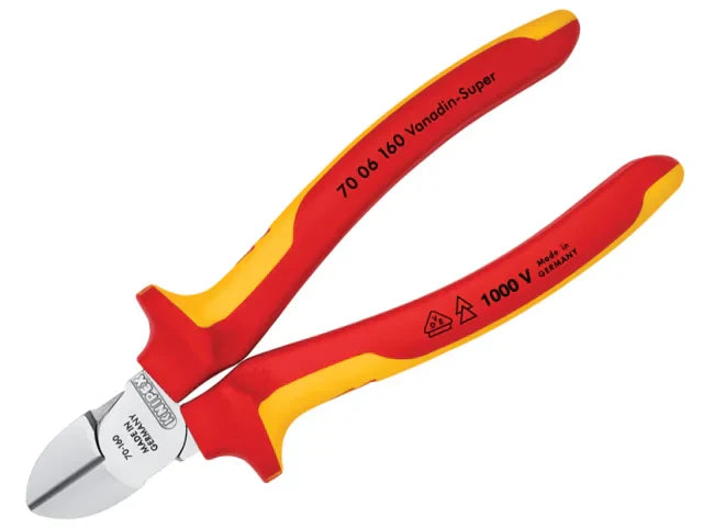 Knipex VDE Diagonal Cutter 160mm Multi-Component Grips Induction Hardened