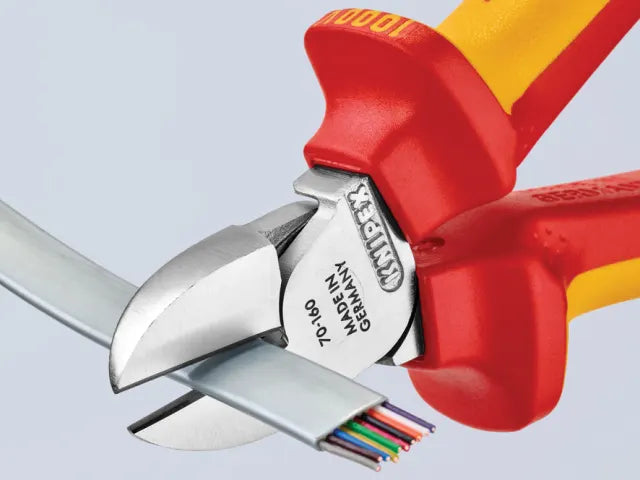 Knipex VDE Diagonal Cutter 160mm Multi-Component Grips Induction Hardened