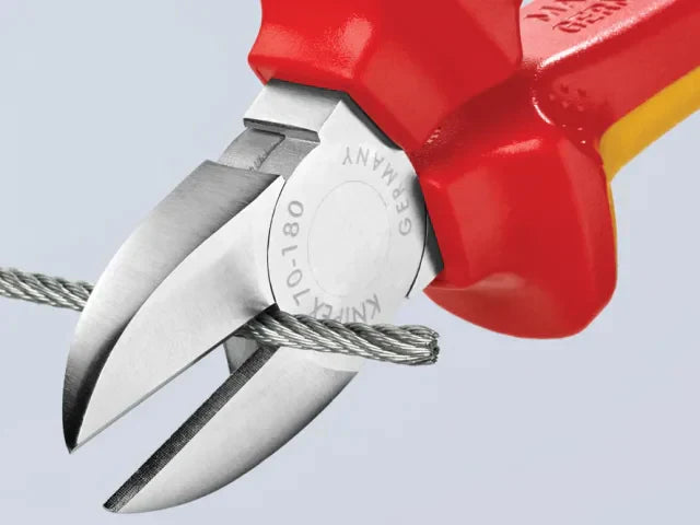 Knipex VDE Diagonal Cutter 180mm Multi-Component Grips Induction Hardened