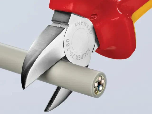 Knipex VDE Diagonal Cutter 180mm Multi-Component Grips Induction Hardened