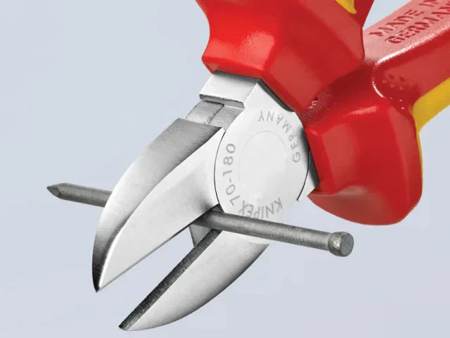 Knipex VDE Diagonal Cutter 180mm Multi-Component Grips Induction Hardened