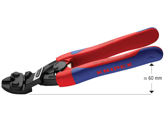 Knipex CoBolt Compact Bolt Cutters 200mm 20Â° Head Multi-Component Grip