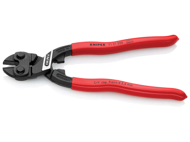 Knipex CoBolt Compact Bolt Cutters 200mm PVC Grip Low Effort Cutting Tool