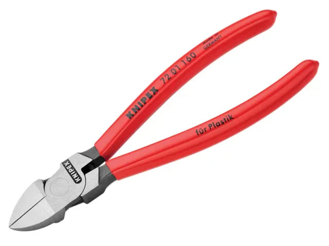 Knipex 72 01 Diagonal Cutters 160mm PVC Grip for Flush Cutting Plastics
