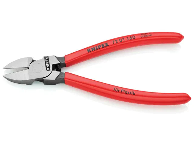 Knipex 72 01 Diagonal Cutters 160mm PVC Grip for Flush Cutting Plastics