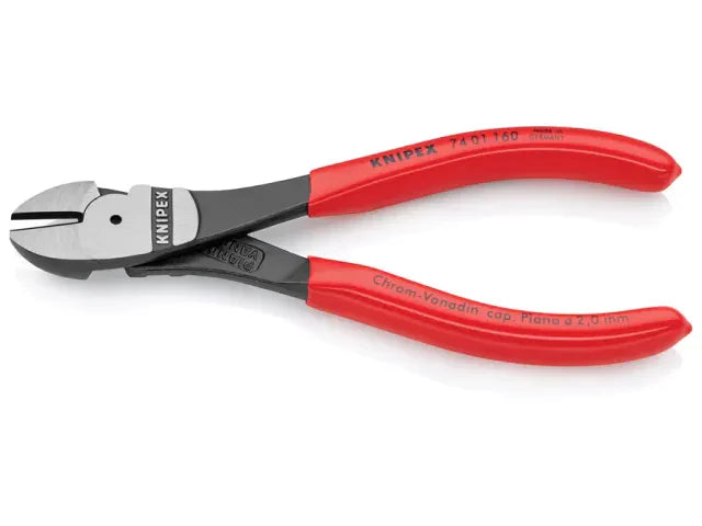 Knipex High Leverage Diagonal Cutters 160mm PVC Grips Heavy-Duty Steel