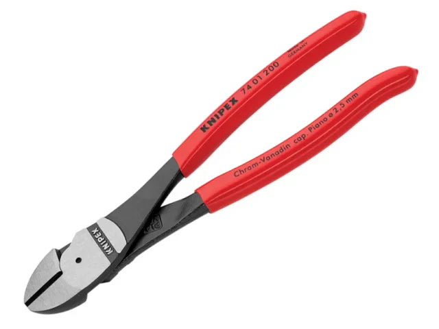 Knipex High Leverage Diagonal Cutters 200mm PVC Grip Heavy-Duty Steel