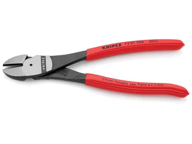 Knipex High Leverage Diagonal Cutters 200mm PVC Grip Heavy-Duty Steel