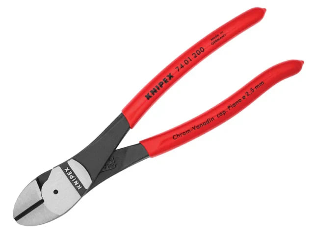 Knipex High Leverage Diagonal Cutters 200mm PVC Grip Heavy-Duty Steel