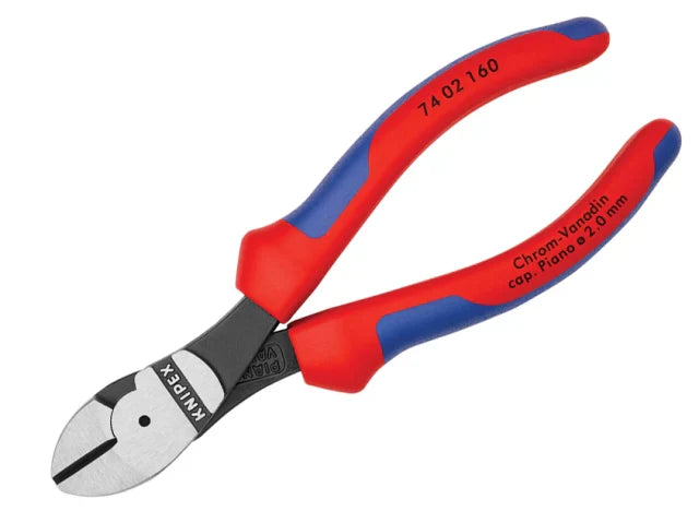 Knipex High Leverage Diagonal Cutters 160mm Multi-Component Grip Heavy Duty