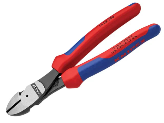 Knipex High Leverage Diagonal Cutters 200mm Multi-Component Grip Heavy Duty
