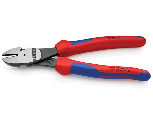 Knipex High Leverage Diagonal Cutters 200mm Multi-Component Grip Heavy Duty