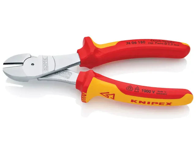 Knipex VDE High Leverage Diagonal Cutter 180mm Multi-Component Grips 1000V
