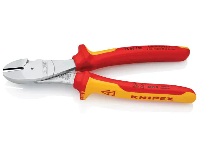 Knipex VDE High Leverage Diagonal Cutter 200mm Multi-Component Grips 10kV