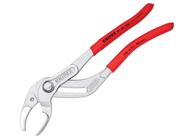 Knipex 81 03 250 SB Chrome Plastic Pipe Grip Pliers 250mm 25 Adjustments