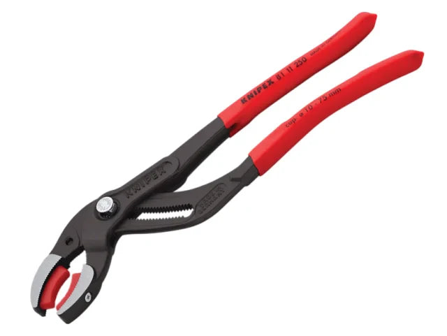 Knipex 81 Series Plastic Pipe Grip Pliers 250mm Black Jaws 25 Adjustments