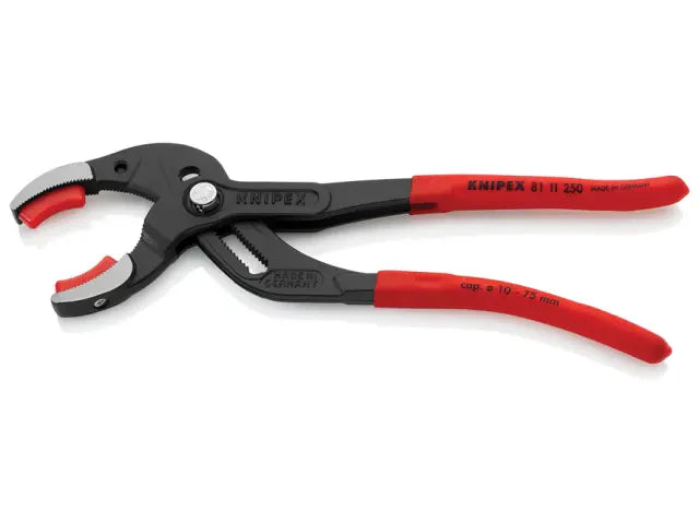 Knipex 81 Series Plastic Pipe Grip Pliers 250mm Black Jaws 25 Adjustments
