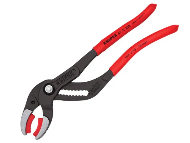 Knipex 81 Series Plastic Pipe Grip Pliers 250mm Black Jaws 25 Adjustments