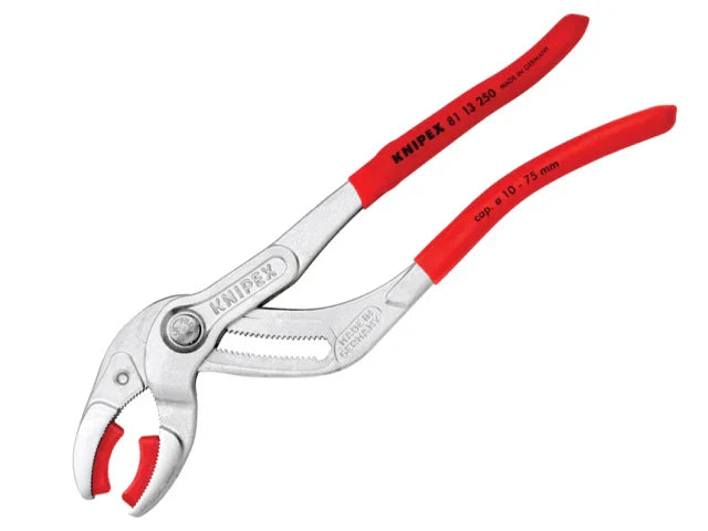 Knipex 81 13 250 SB Plastic Pipe Grip Pliers Chrome 250mm 75mm Capacity