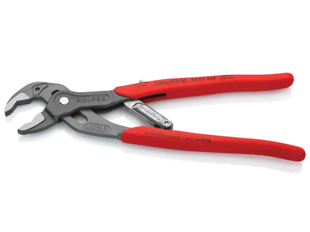 Knipex SmartGrip Water Pump Pliers 250mm PVC Grip Automatic Adjustment