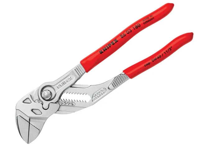 Knipex Pliers Wrench 180mm PVC Grip Adjustable Tool for Gripping and Bending