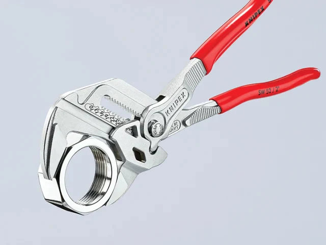 Knipex Pliers Wrench 180mm PVC Grip Adjustable Tool for Gripping and Bending