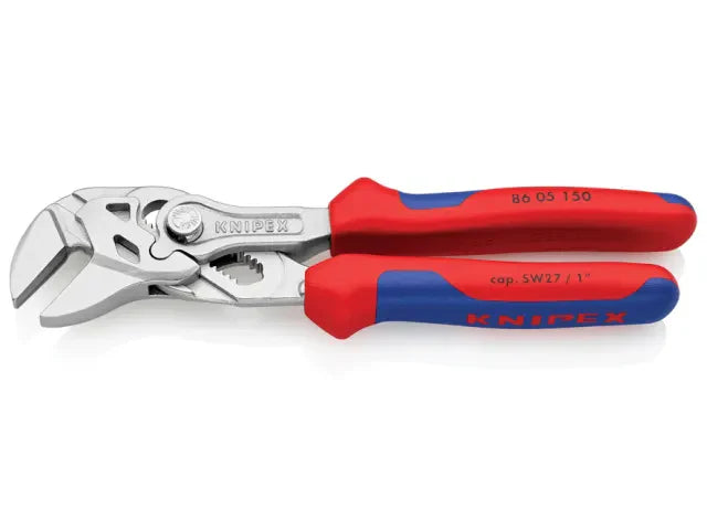 Knipex 86 05 Pliers Wrench 150mm Multi-Component Grip Adjustable 27mm
