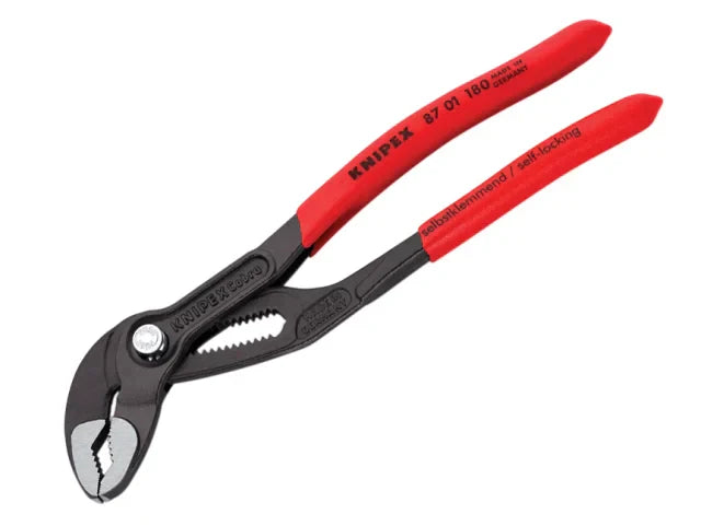 Knipex Cobra Water Pump Pliers 180mm PVC Grip Adjustable Self-Locking