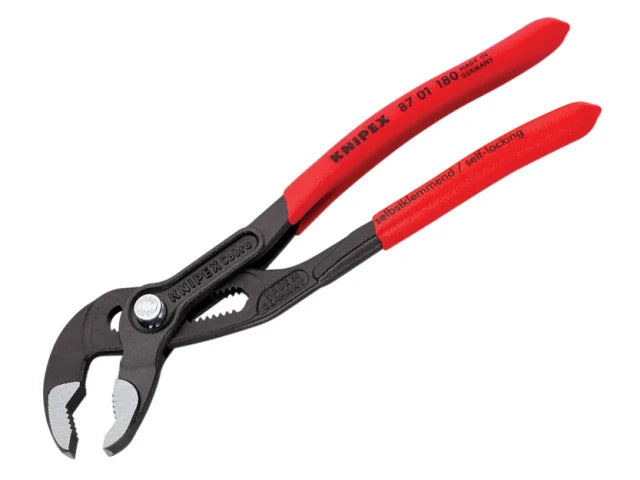 Knipex Cobra Water Pump Pliers 180mm PVC Grip Adjustable Self-Locking