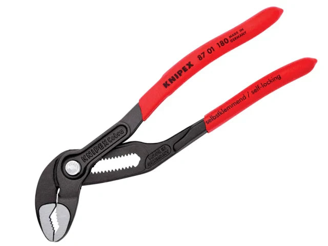 Knipex Cobra Water Pump Pliers 180mm PVC Grip Adjustable Self-Locking