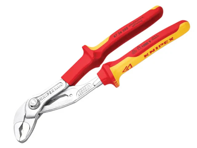 Knipex VDE Cobra Water Pump Pliers 250mm Insulated 1000V Multi-Component Grips